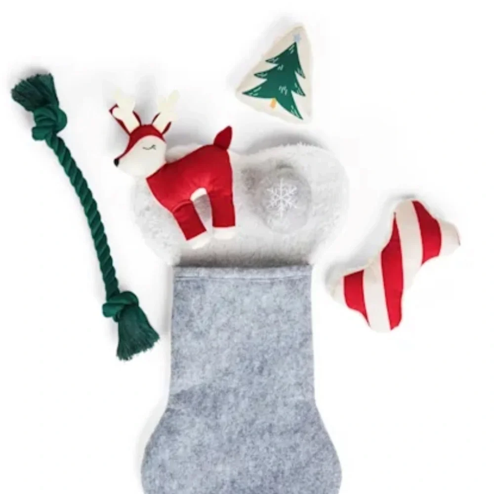 NWT 5 dog toy stuffed stocking